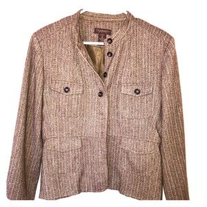 Brown pinstripe blazer